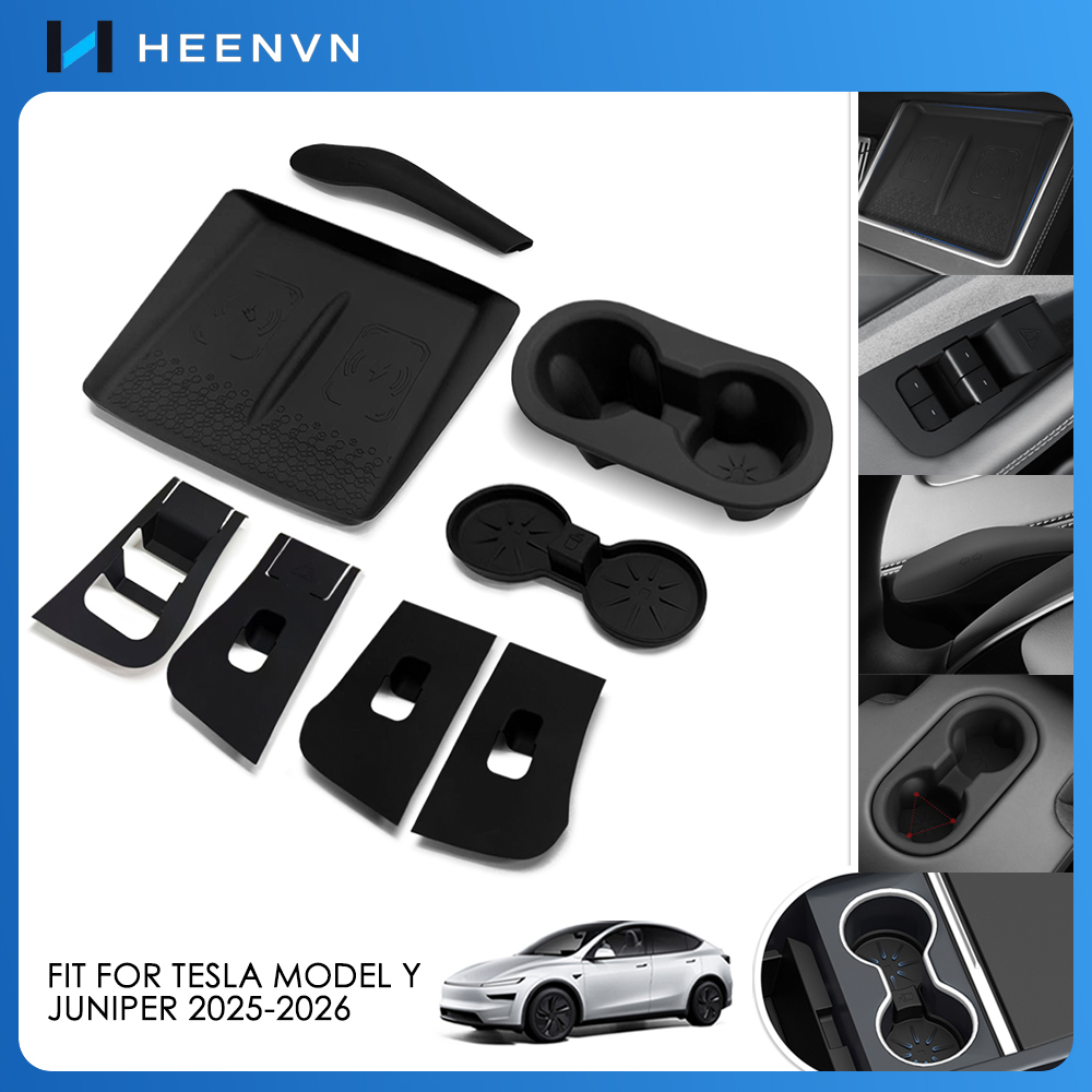 Wireless Charging Pad - Heenvn 8個入り 車用ワイヤレス充電シリコンパッド テスラ モデルY 2025