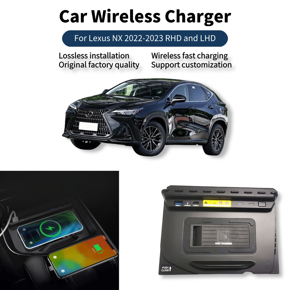 Wireless Charging Pad - MOCENDO ワイヤレス充電器 レクサス NX 2022-2023用 高速充電
