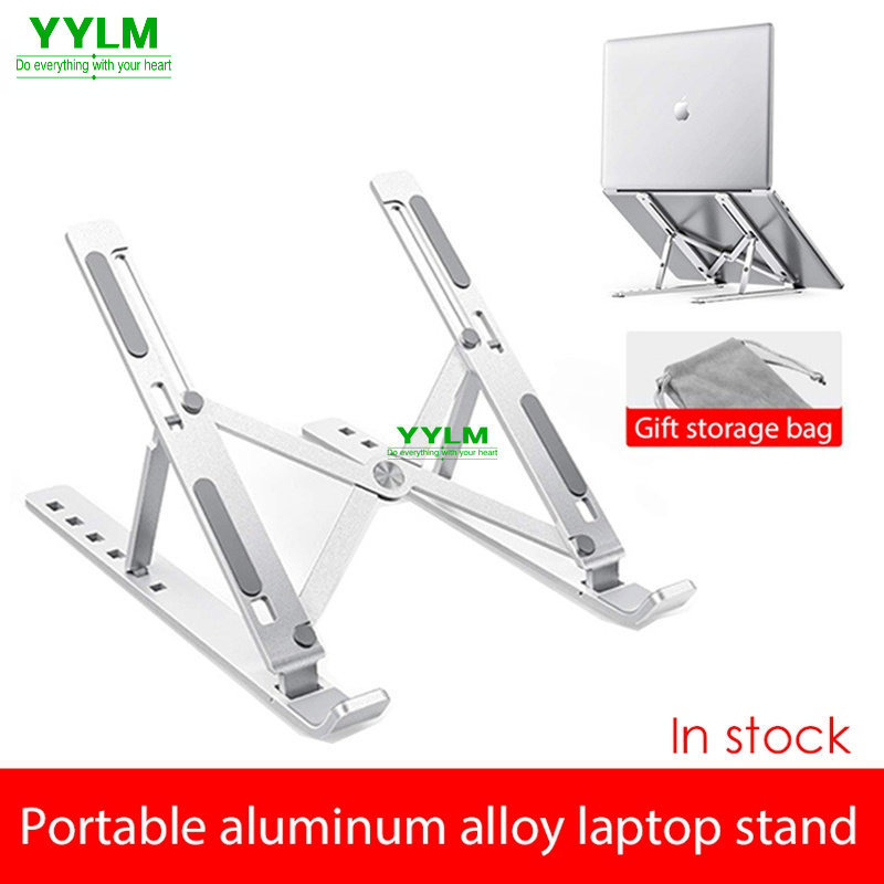 Cooling Stand Tablet - Yylm n3-アルミニウム合金ラップトップスタンド,iPadブラケット用の折りたたみ式非強化ラップトップ,金属製冷却ベース,在庫あり