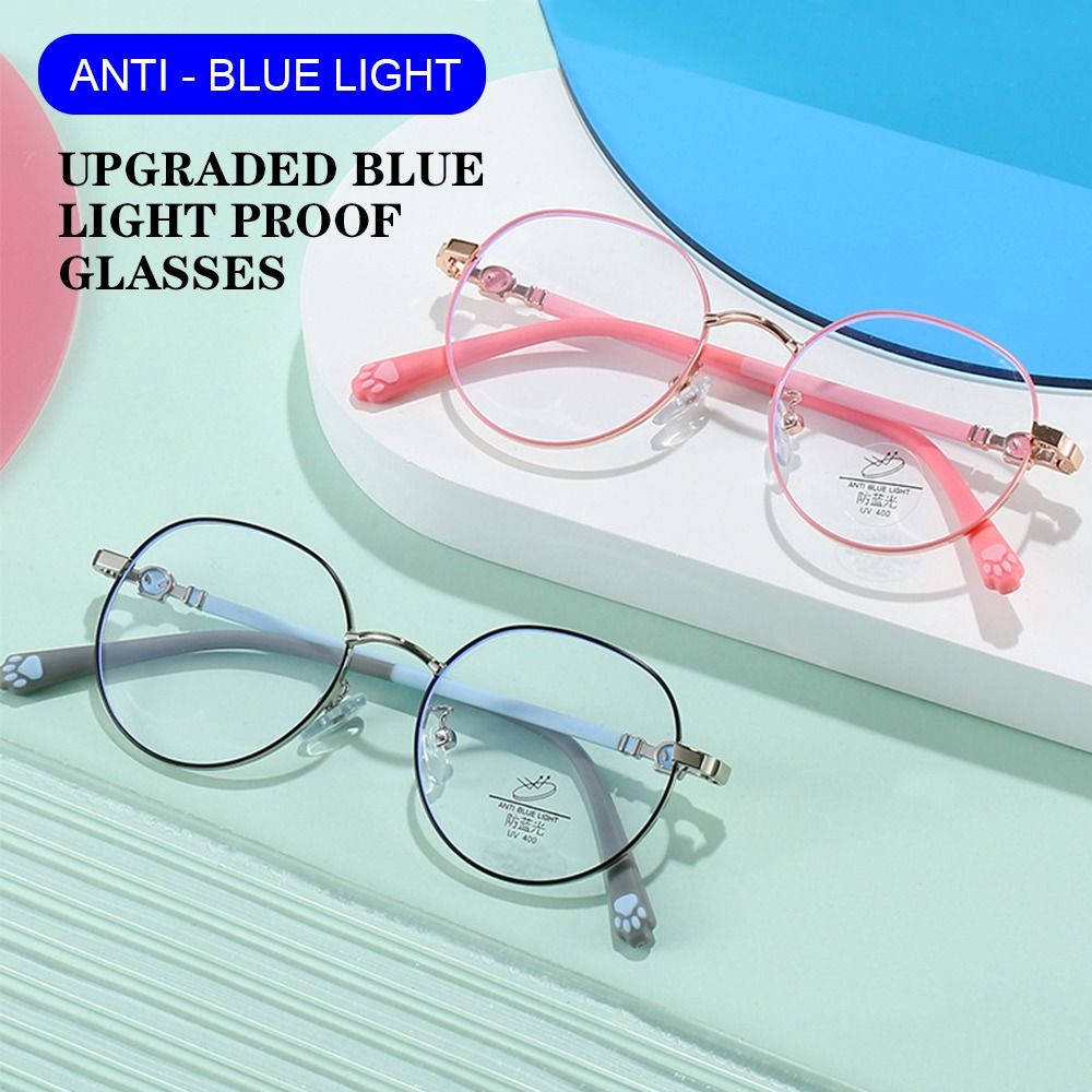 Tablet Accessories For Girls - アンチブルーライト子供用メガネ,コンピューターの目の保護具,超軽量フレーム,アクセサリー