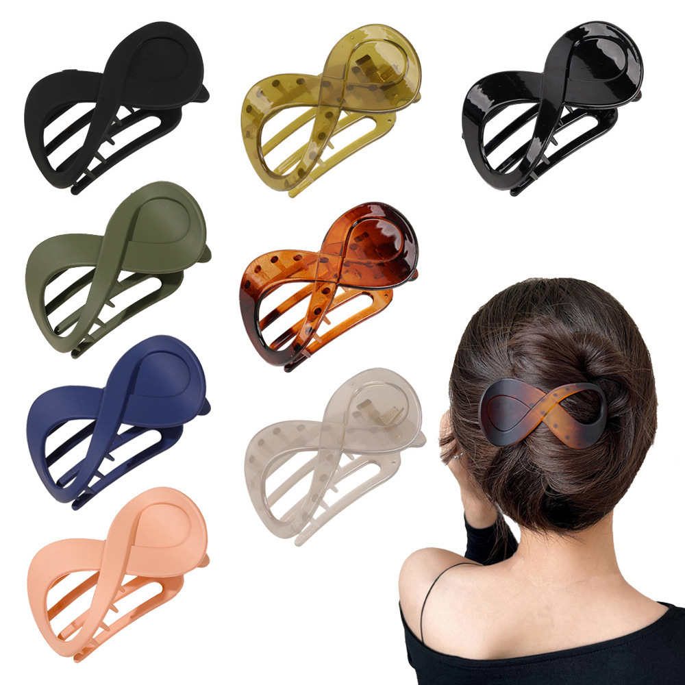 Tablet Accessories For Girls - トレンド PC ヘアクリップシンプルな 8 形状インフィニティスタイリングホルダーサメの髪爪クリップヘアアクセサリー女性のための 2022
