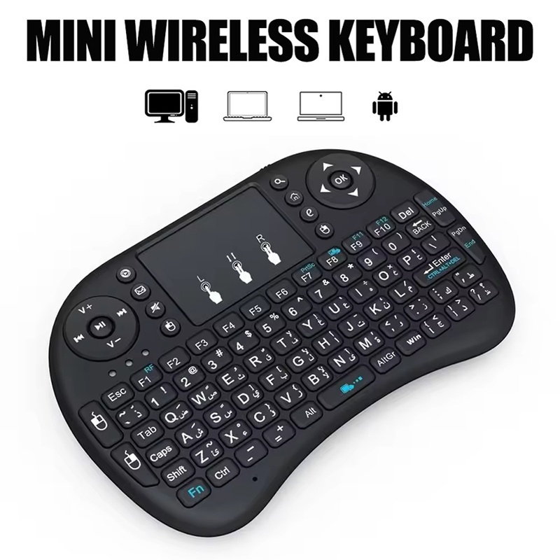 Windows Tablet Accessories - ミニワイヤレスキーボード 2.4GHz バックライトなしマウスタッチパッドリモコン PC ラップトップ Android