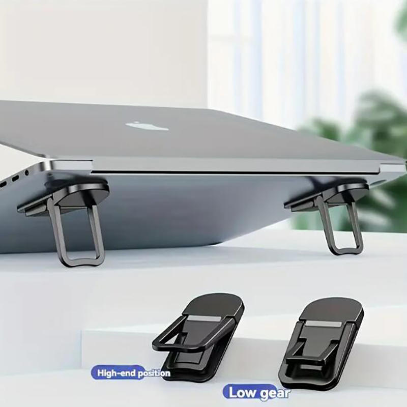Cooling Stand Tablet - 2/4個入りミニ折りたたみ式ノートパソコンスタンド、デュアルアングル調整可能、ポータブル冷却ライザー、人間工学に基づいたノートパソコンサポート
