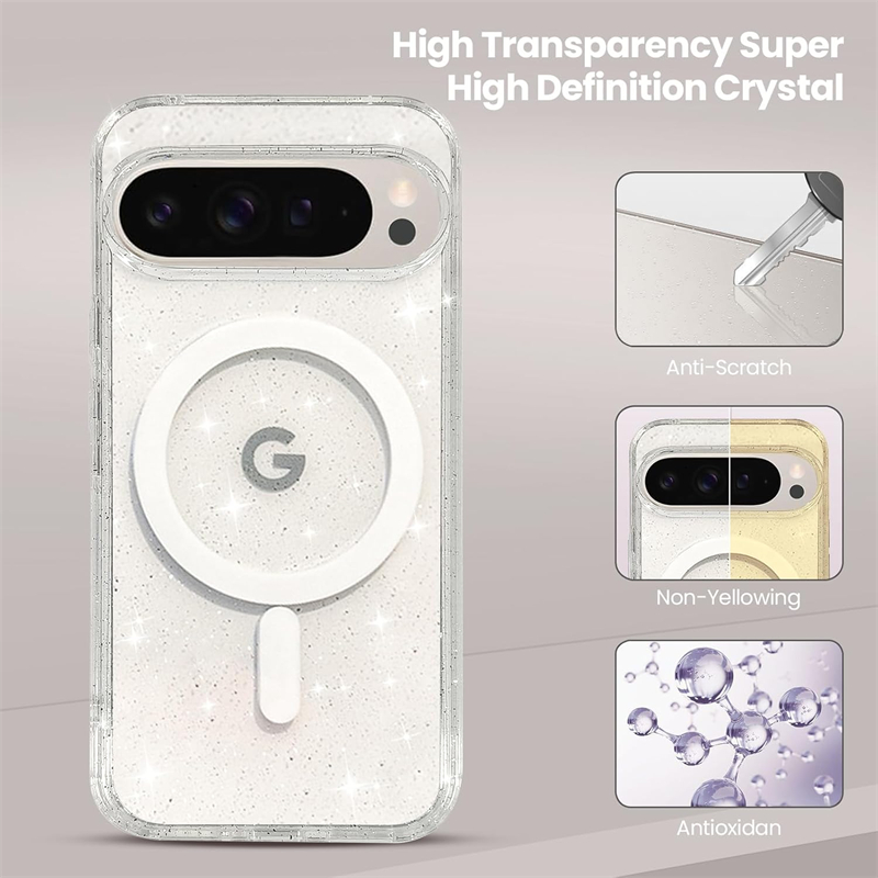 マグネット式キラキラグリッタークリアシャイニースパークルスマ - Tablet Accessories For Girls のレビューと価格