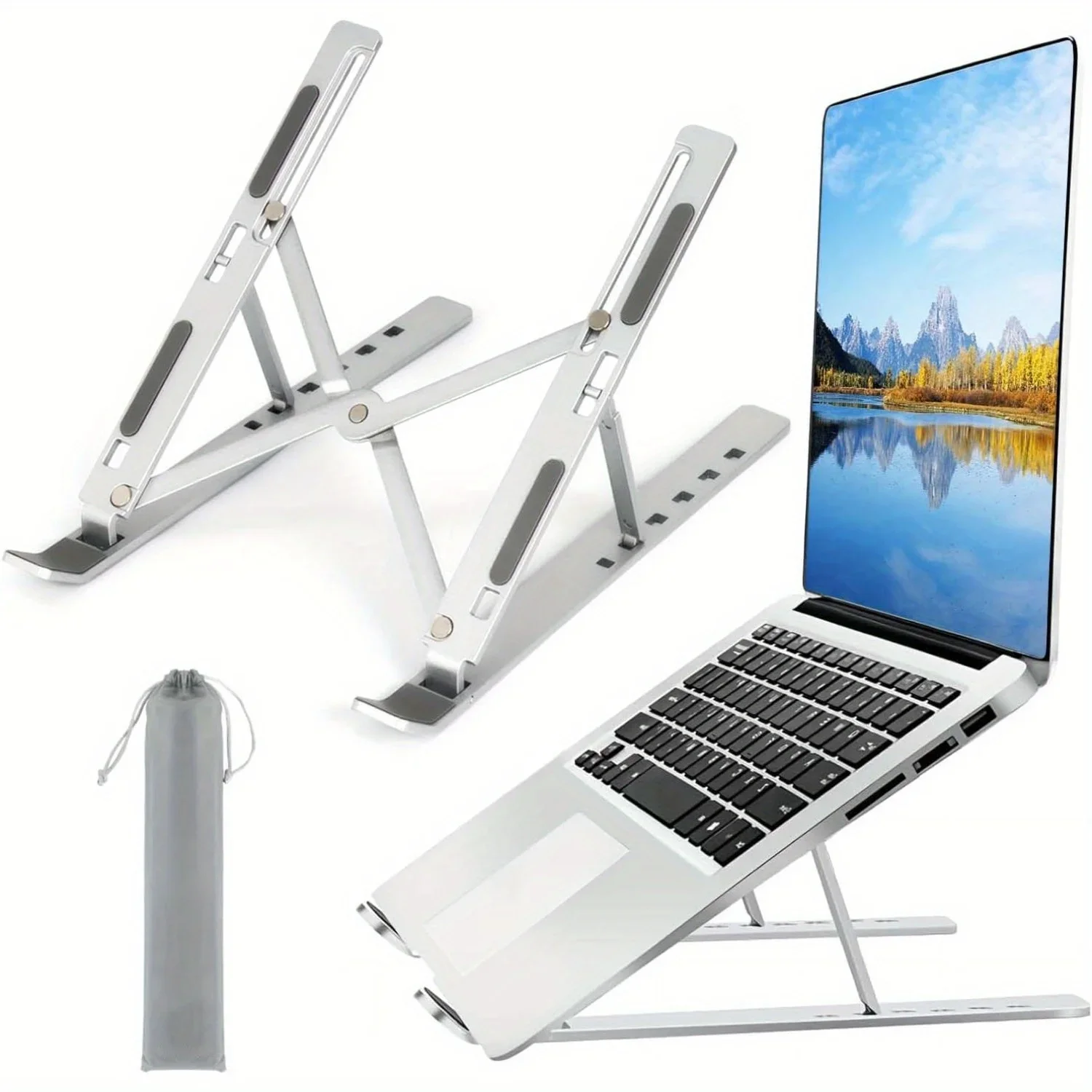 折りたたみ式アルミ製ノートパソコンスタンド、人間工学に基づい - Cooling Stand Tablet のレビューと価格