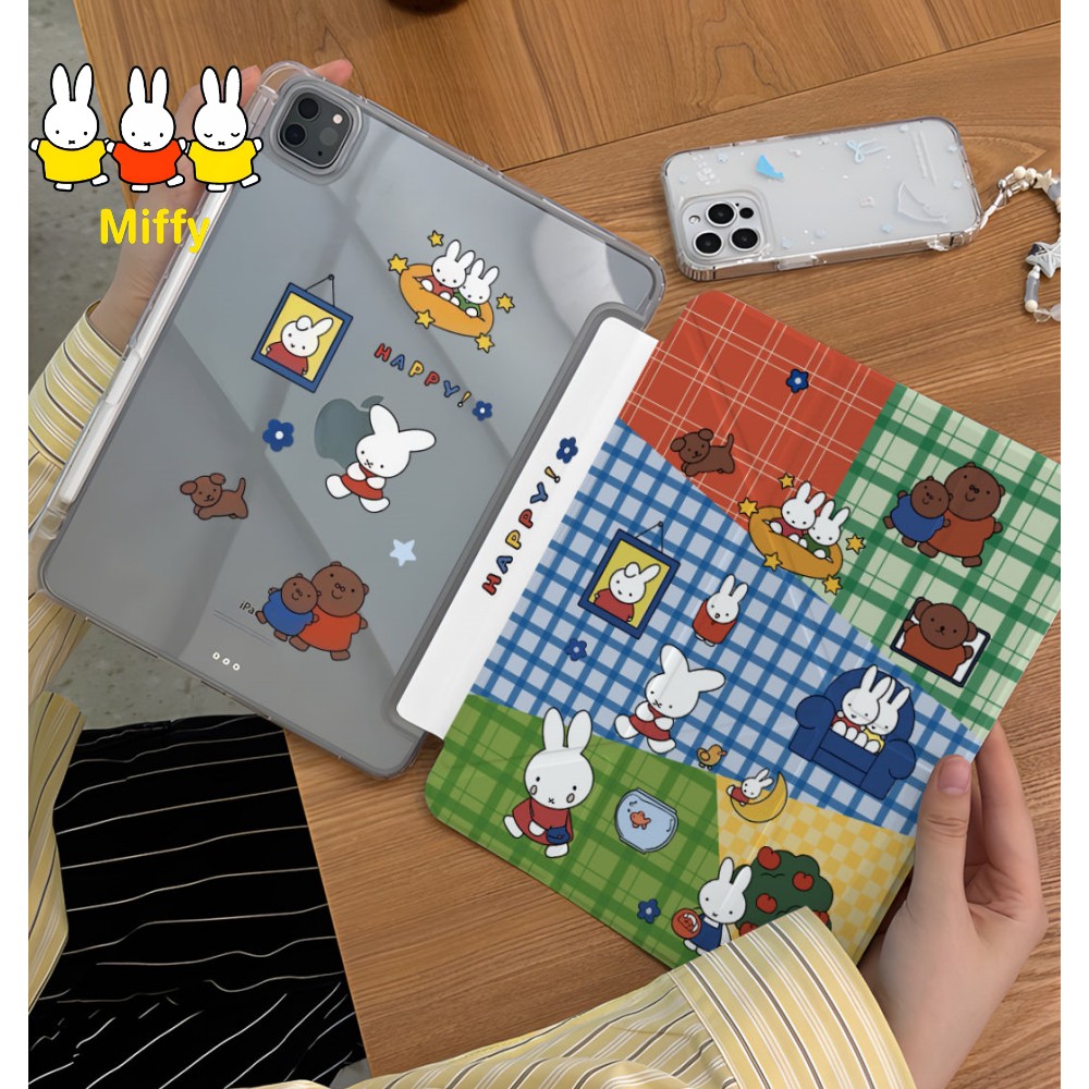 かわいいミッフィーウサギタブレットケース青と緑のチェック柄ミ - Fire Tablet Accessories のレビューと価格