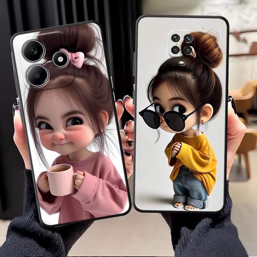 漫画の女の子柄のXiaomi Redmi Note 14 1 - Tablet Accessories For Girls のレビューと価格